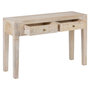 Voir la diapositive 3 : ATMOSPHERA Console 2 tiroirs en bois massif SHIREL - Beige