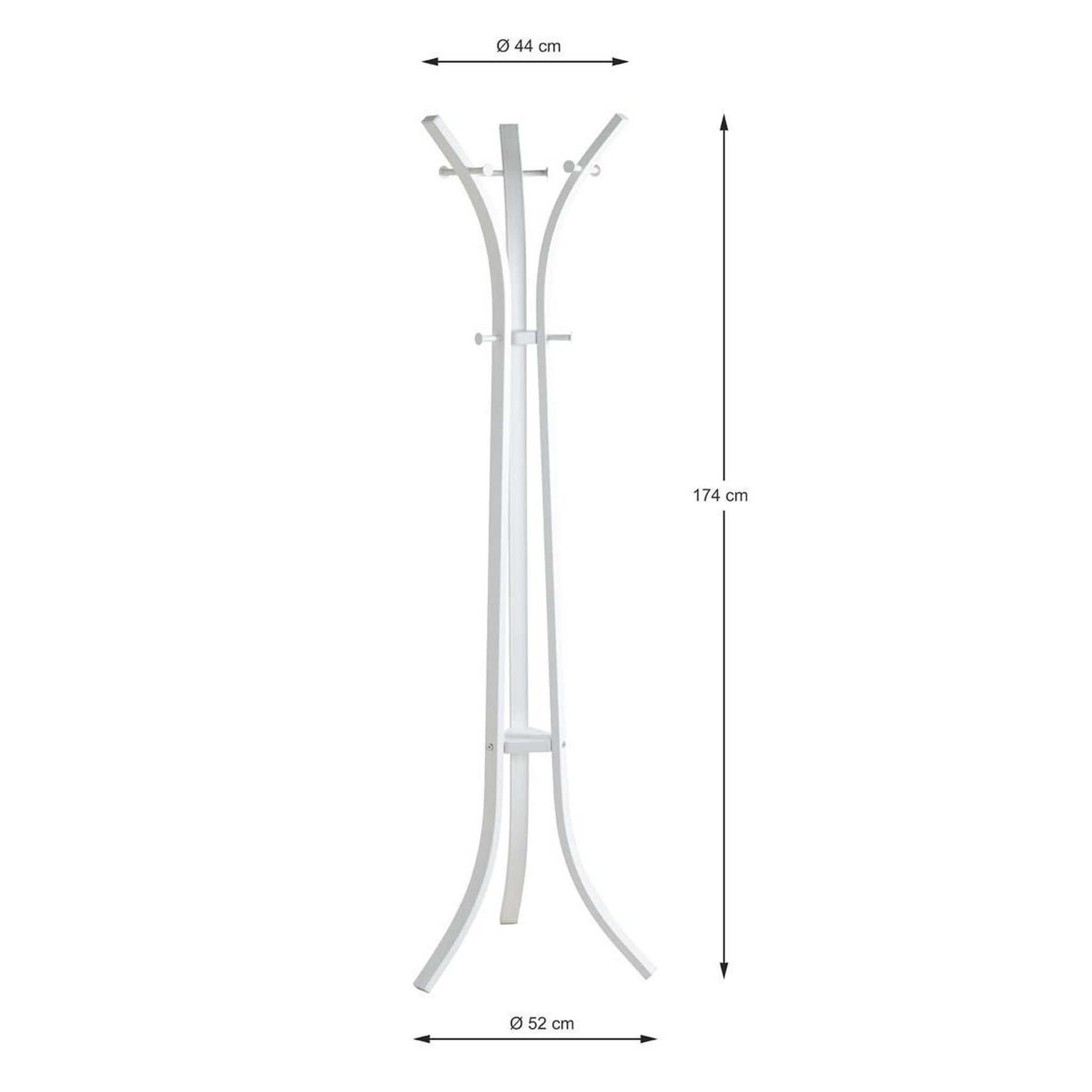 Voir la diapositive 4 : Paris Prix Porte-manteau en métal  tilla  174cm blanc