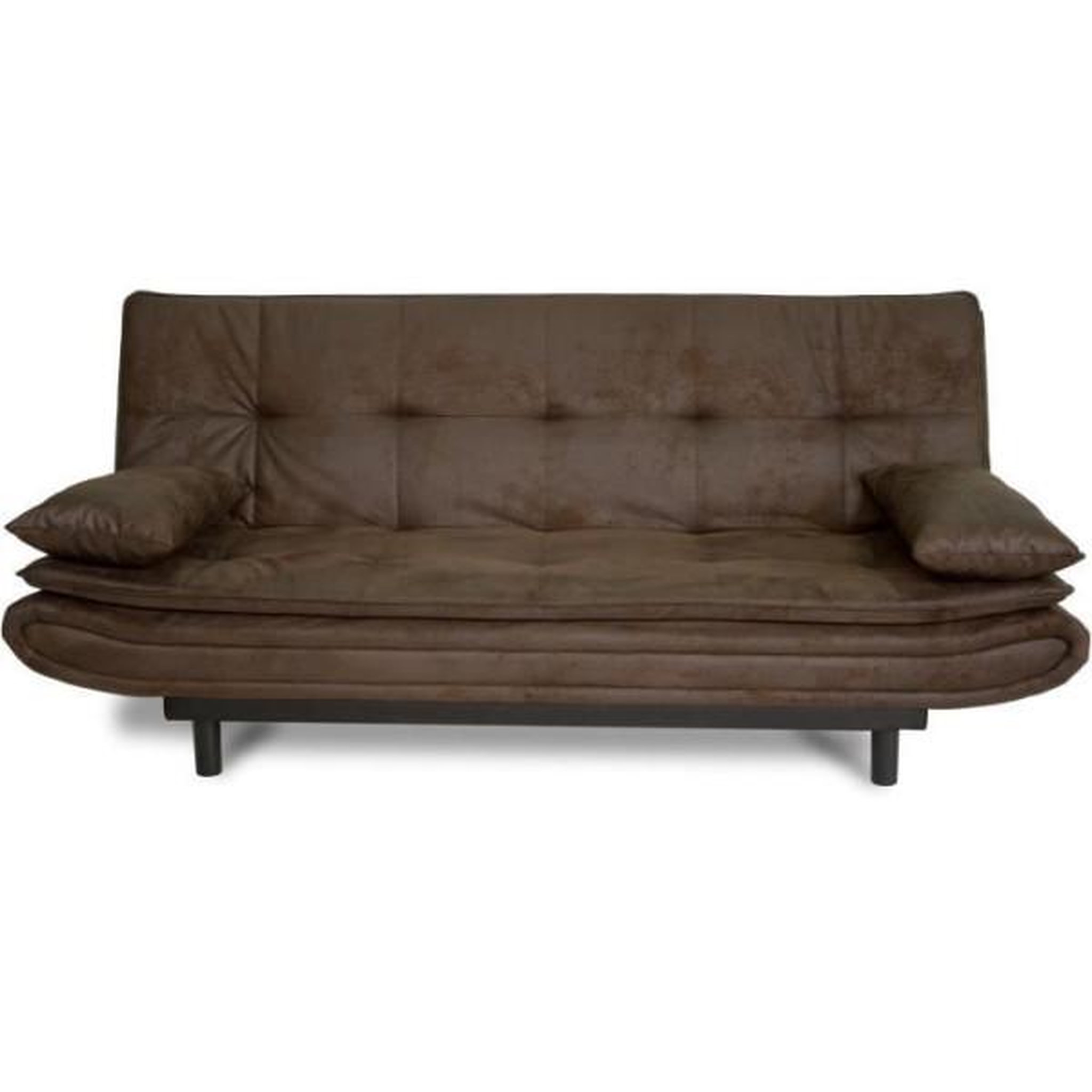 MARKET24 Banquette clic-clac DARIUS - Tissu Marron - L 194 x P 121 x H 83 cm - Fabriqué en Ukraine