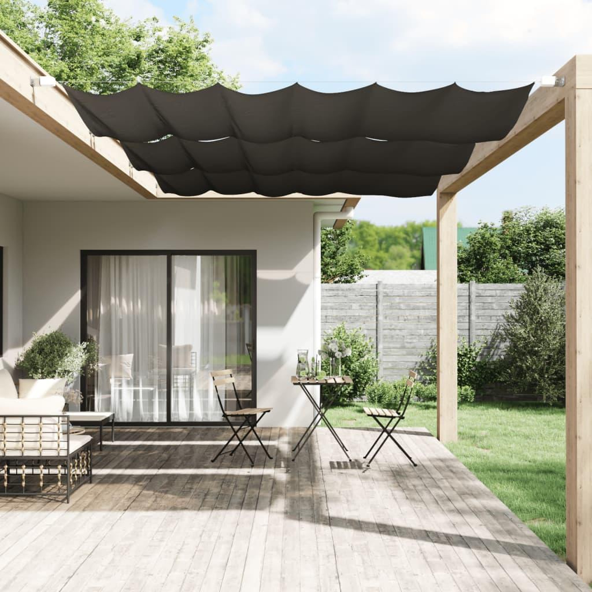 Voir la diapositive 1 : VIDAXL Auvent vertical Anthracite 140x270 cm Tissu oxford