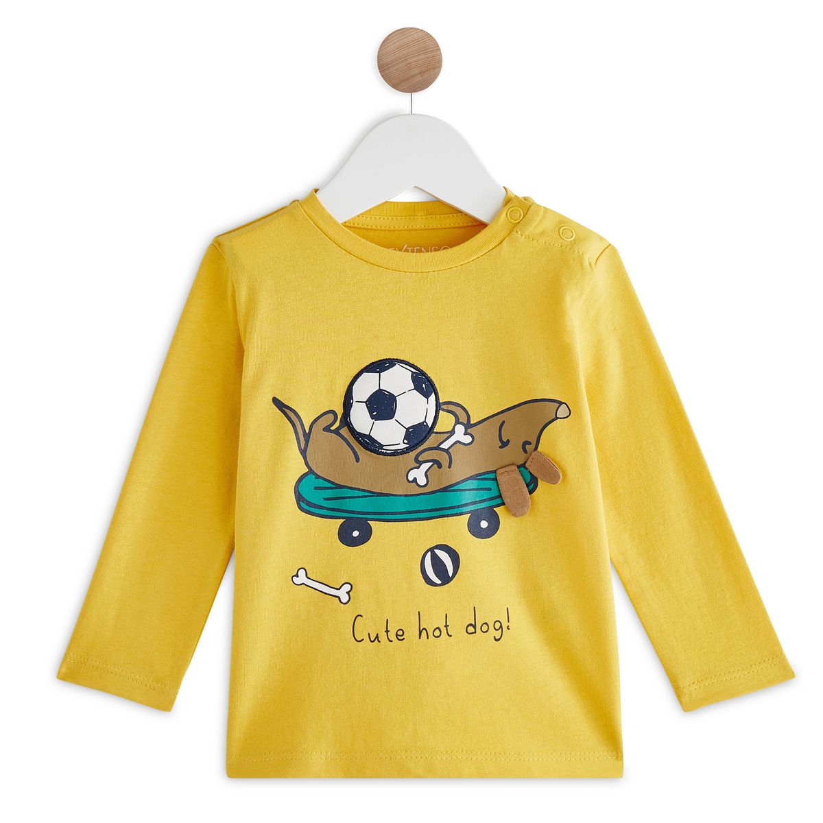 IN EXTENSO T-shirt manches longues chien bébé garçon