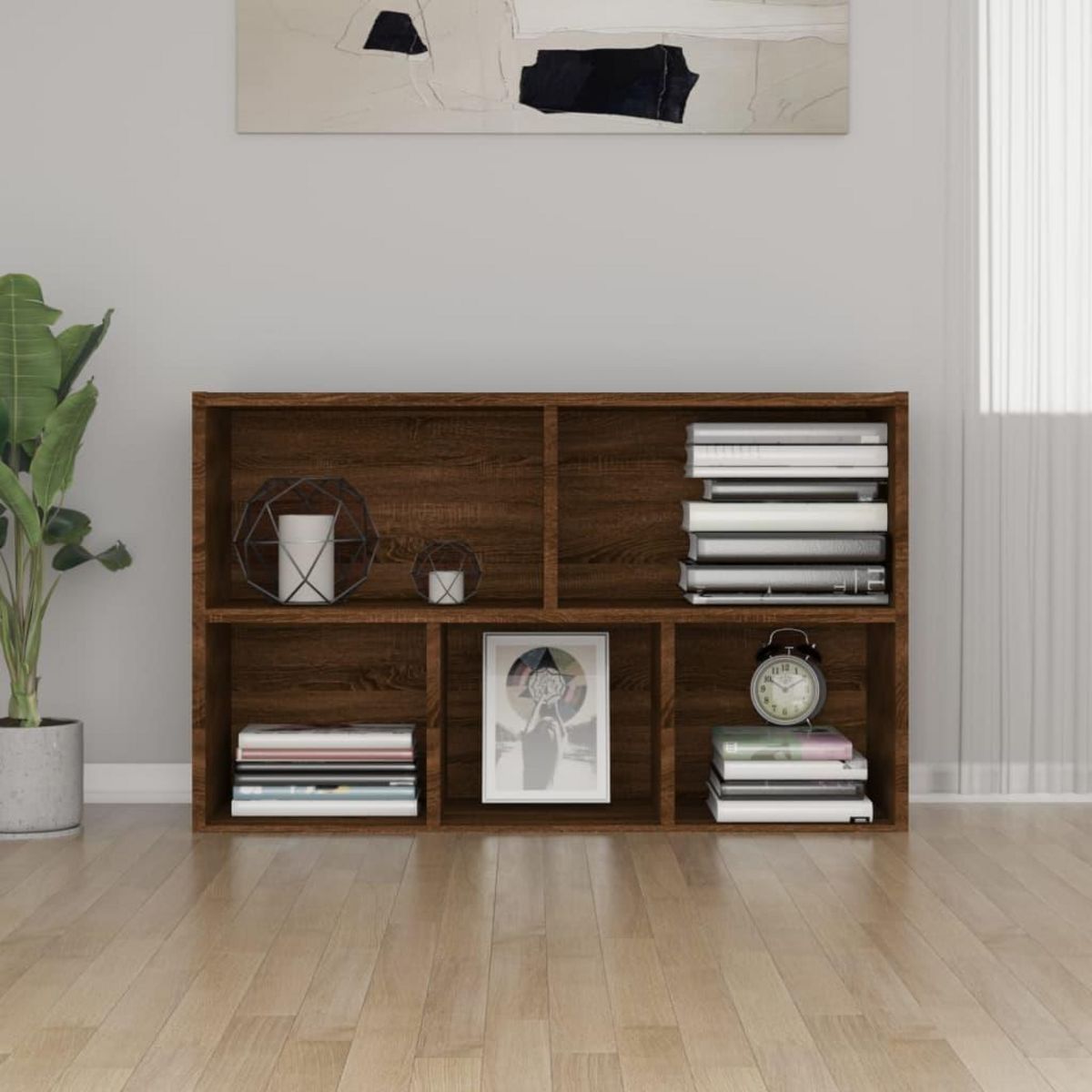 VIDAXL Bibliotheque/Buffet chene marron 50x25x80 cm bois d'ingenierie