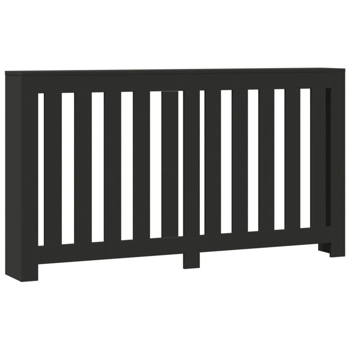 VIDAXL Cache-radiateur noir 149x20x82 cm bois d'ingenierie