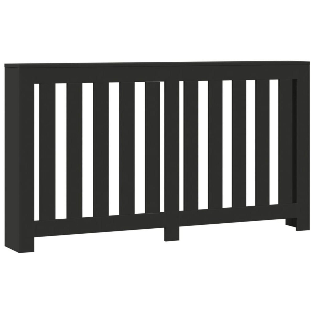 VIDAXL Cache-radiateur noir 149x20x82 cm bois d'ingenierie
