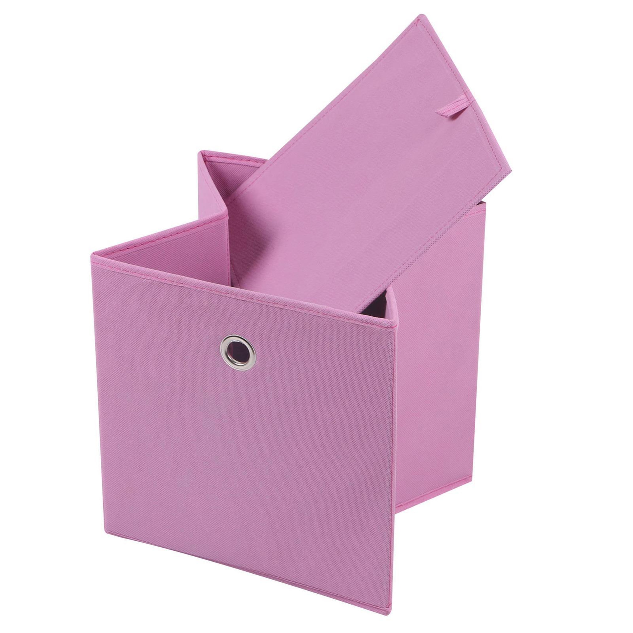 Voir la diapositive 2 : IDIMEX Lot de 2 boîtes de rangement ELA, en tissu