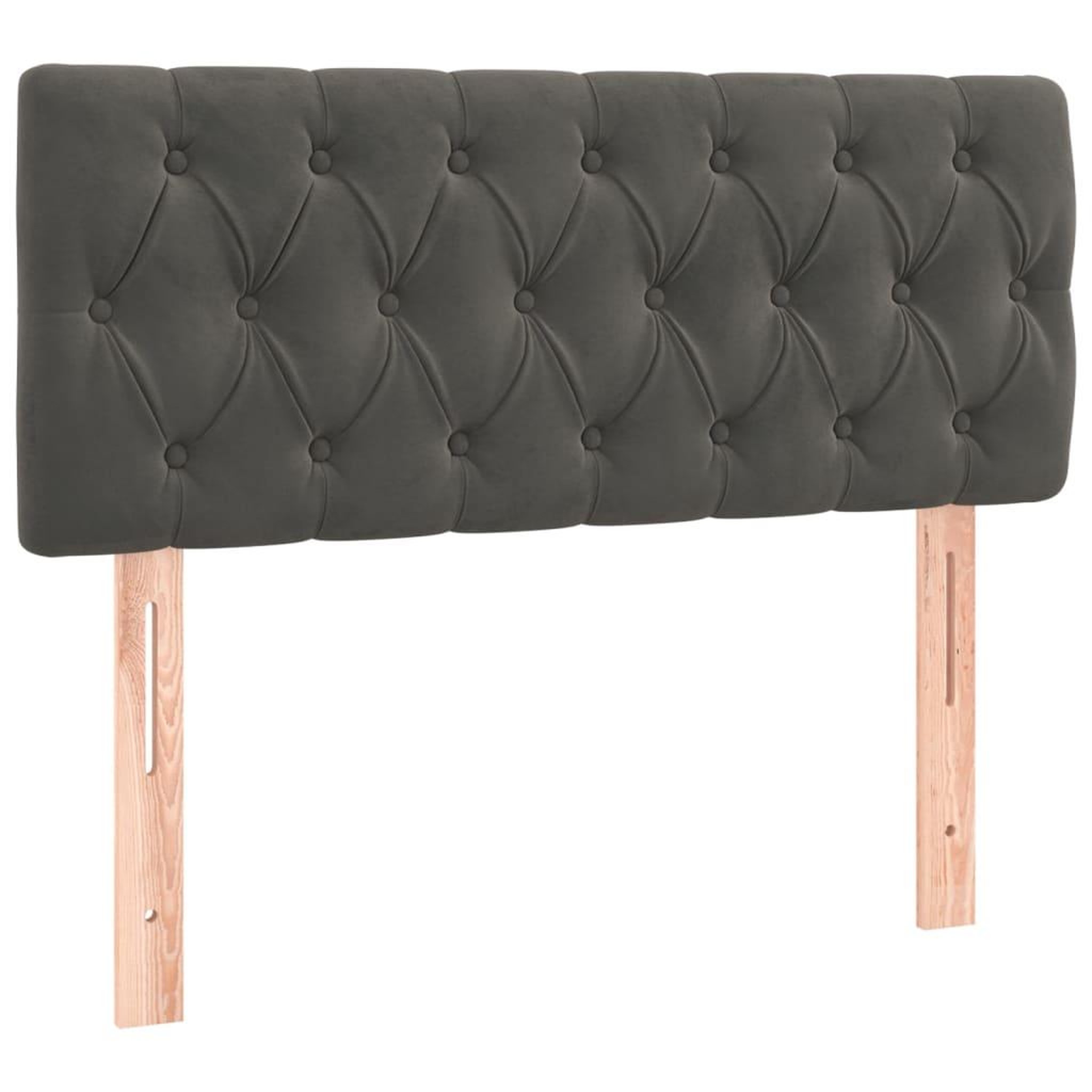 Voir la diapositive 4 : VIDAXL Tete de lit a LED Gris fonce 100x7x78/88 cm Velours