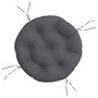 Voir la diapositive 2 : VIDAXL Coussin rond anthracite Ø 60 x11 cm tissu oxford