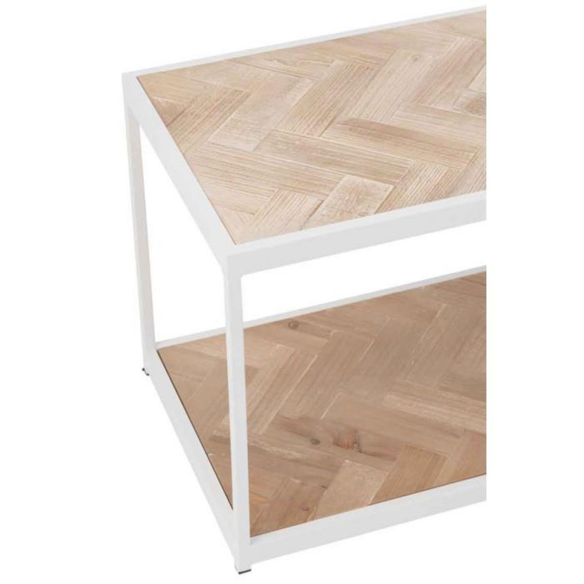 Paris Prix Table Basse 2 Niveaux  Miraza  150cm Naturel & Blanc