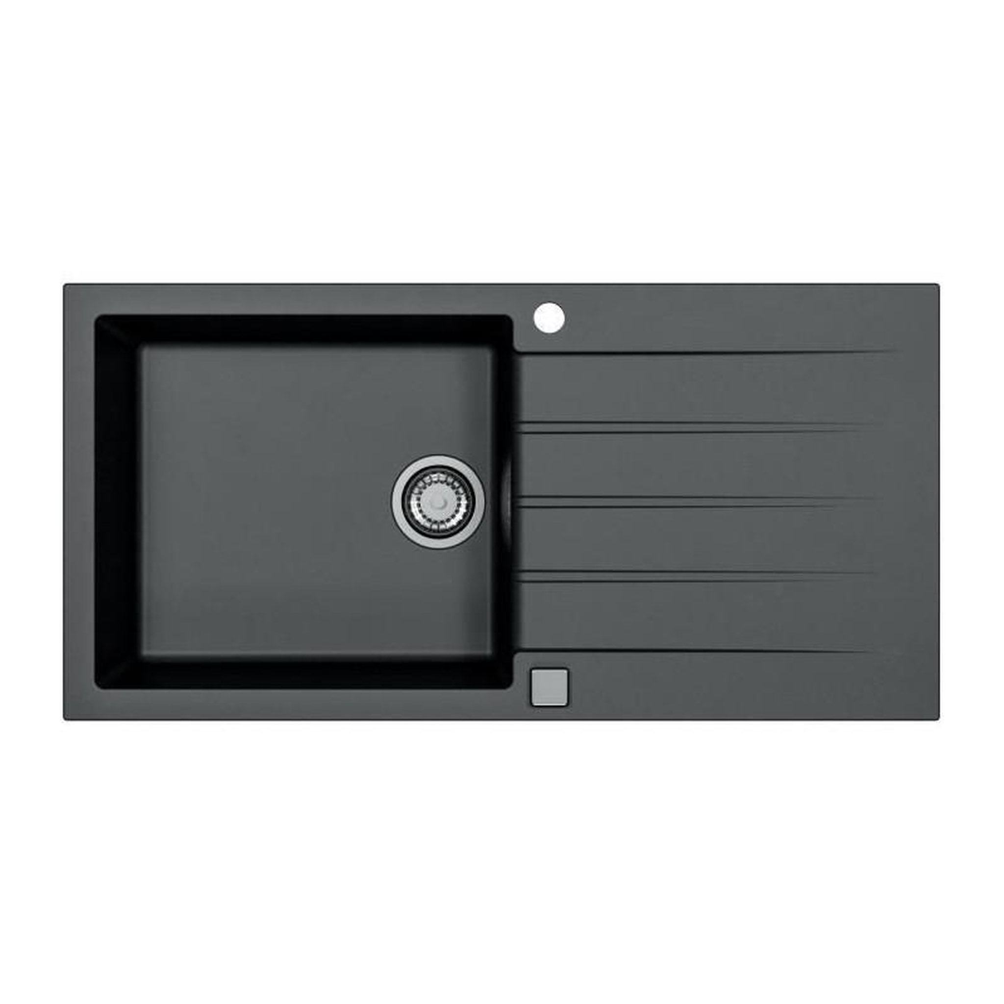STRADOUR Evier a encastrer - Granit - Noir - 1 grand bac - 100 x 50 cm - CADIT - STRADOUR
