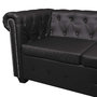 Voir la diapositive 5 : VIDAXL Canape d'angle Chesterfield 5 places Cuir synthetique Noir