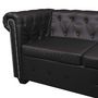 Voir la diapositive 5 : VIDAXL Canape d'angle Chesterfield 5 places Cuir synthetique Noir