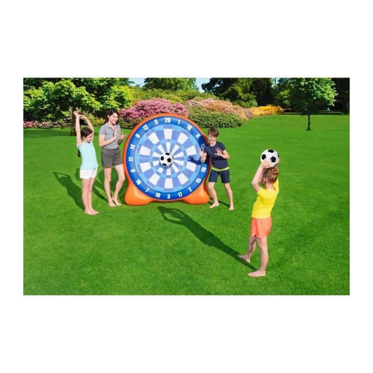 BESTWAY Jeu de fléchettes gonflable géant avec ballons - BESTWAY - All Star - Cible de football a scratch - Base lestée