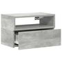 Voir la diapositive 5 : VIDAXL Table de chevet murale gris beton 45x26x28,5 cm