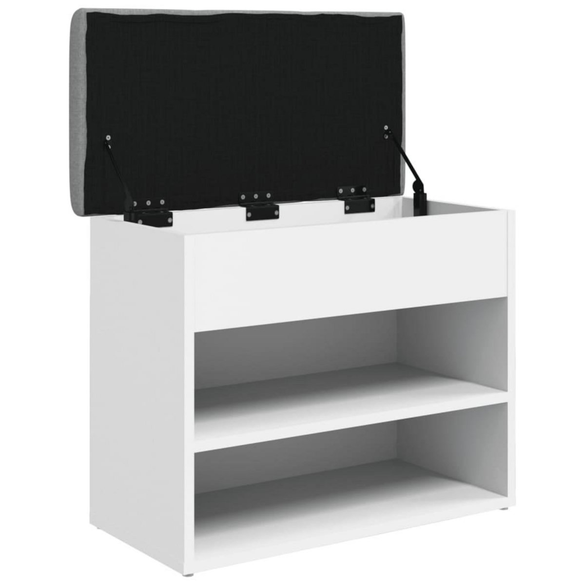 VIDAXL Banc a chaussures blanc 62x32x50 cm bois d'ingenierie