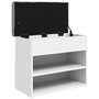Voir la diapositive 5 : VIDAXL Banc a chaussures blanc 62x32x50 cm bois d'ingenierie