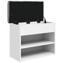 Voir la diapositive 5 : VIDAXL Banc a chaussures blanc 62x32x50 cm bois d'ingenierie