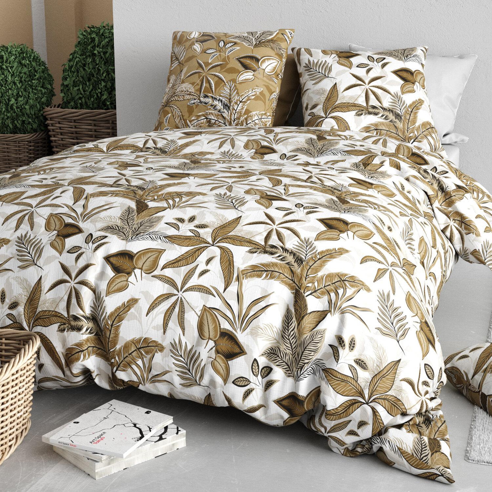 Voir la diapositive 2 : ATELIER DU COTON Parure housse de couette 100% coton 57fils kahoni