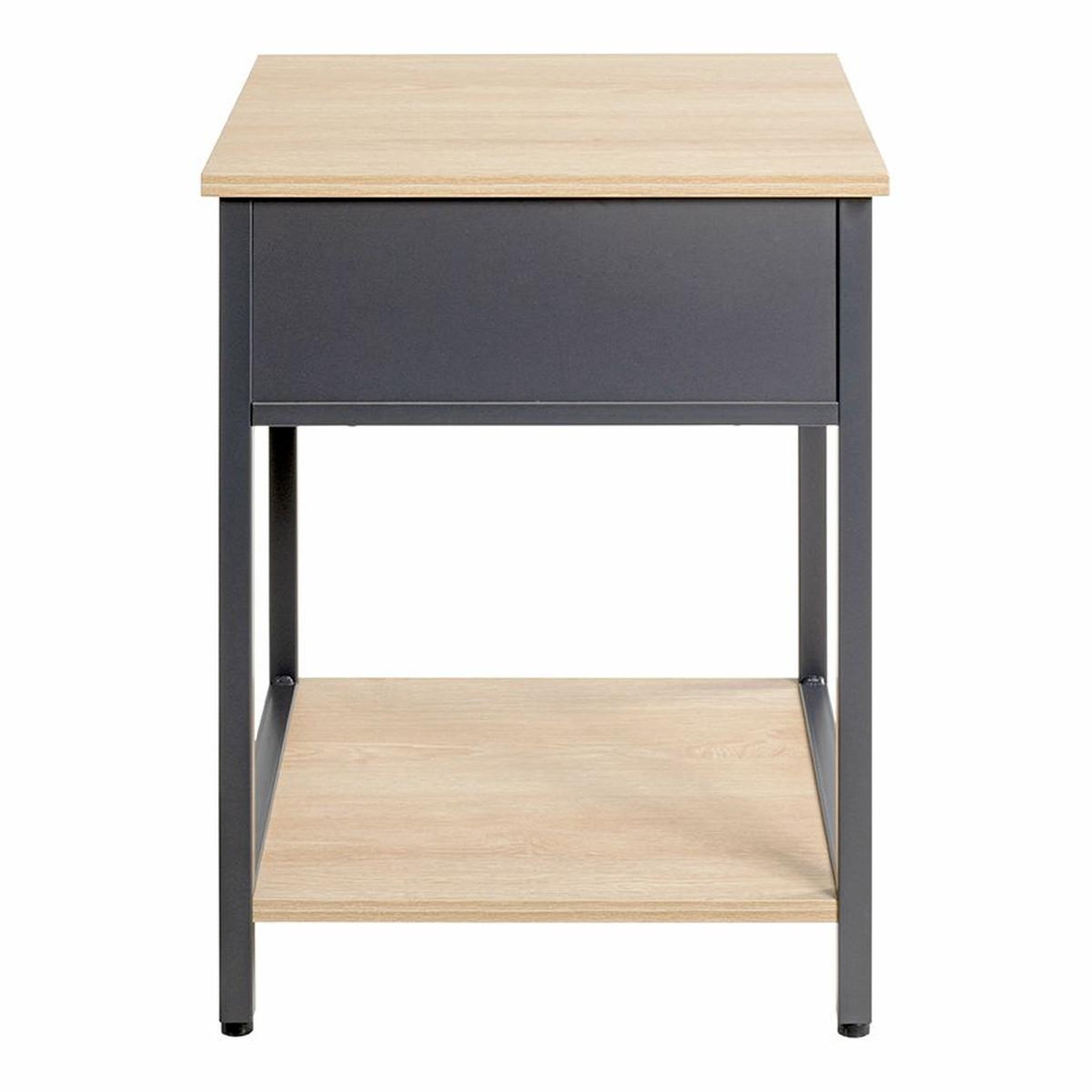 Voir la diapositive 3 : Paris Prix Table de chevet avec tiroir  burga  55cm anthracite & naturel