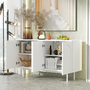 Voir la diapositive 5 : MERAX Buffet 4 porte(s) 0 tiroir(s) - 140 cm blanc mdf