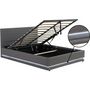 Voir la diapositive 3 : Habitat et Jardin Lit LED avec coffre  Anastasia  - 180 x 200 - Gris foncé