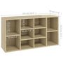 Voir la diapositive 6 : VIDAXL Banc a chaussures Chene sonoma 103x30x54,5 cm Bois d'ingenierie