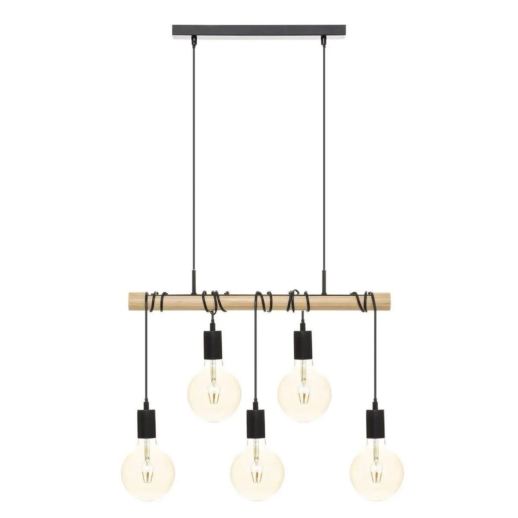 ATMOSPHERA Suspension 5 têtes  jake  120cm noir