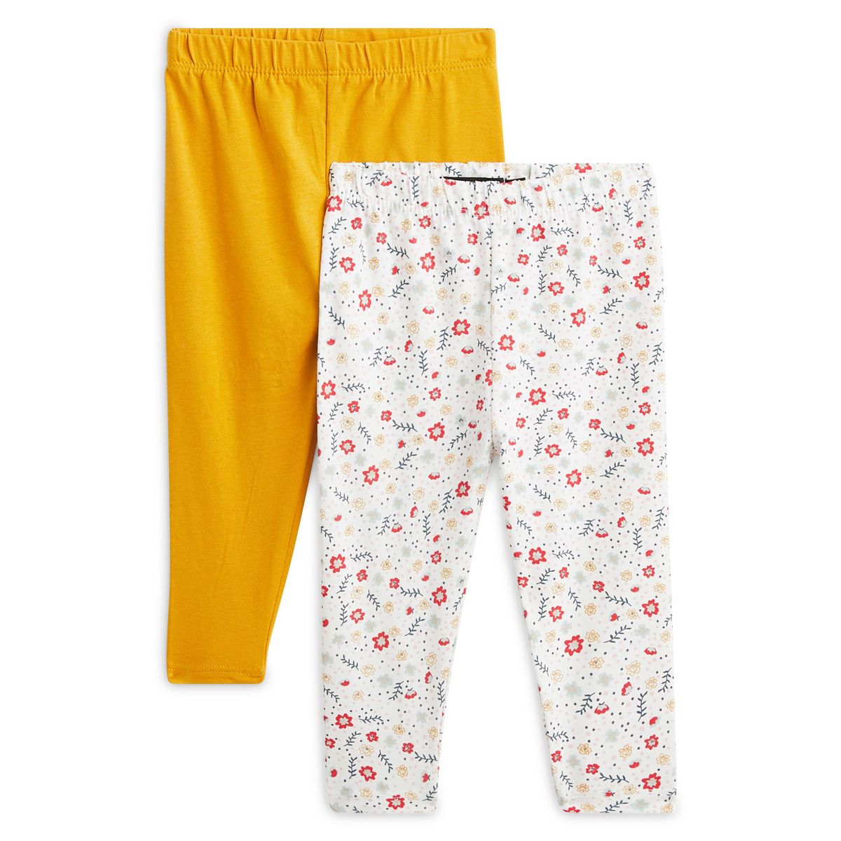IN EXTENSO Lot de 2 leggings long bébé fille