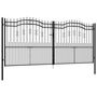 Voir la diapositive 3 : VIDAXL Portail et sommet de lance Noir 406x223 cm Acier enduit poudre