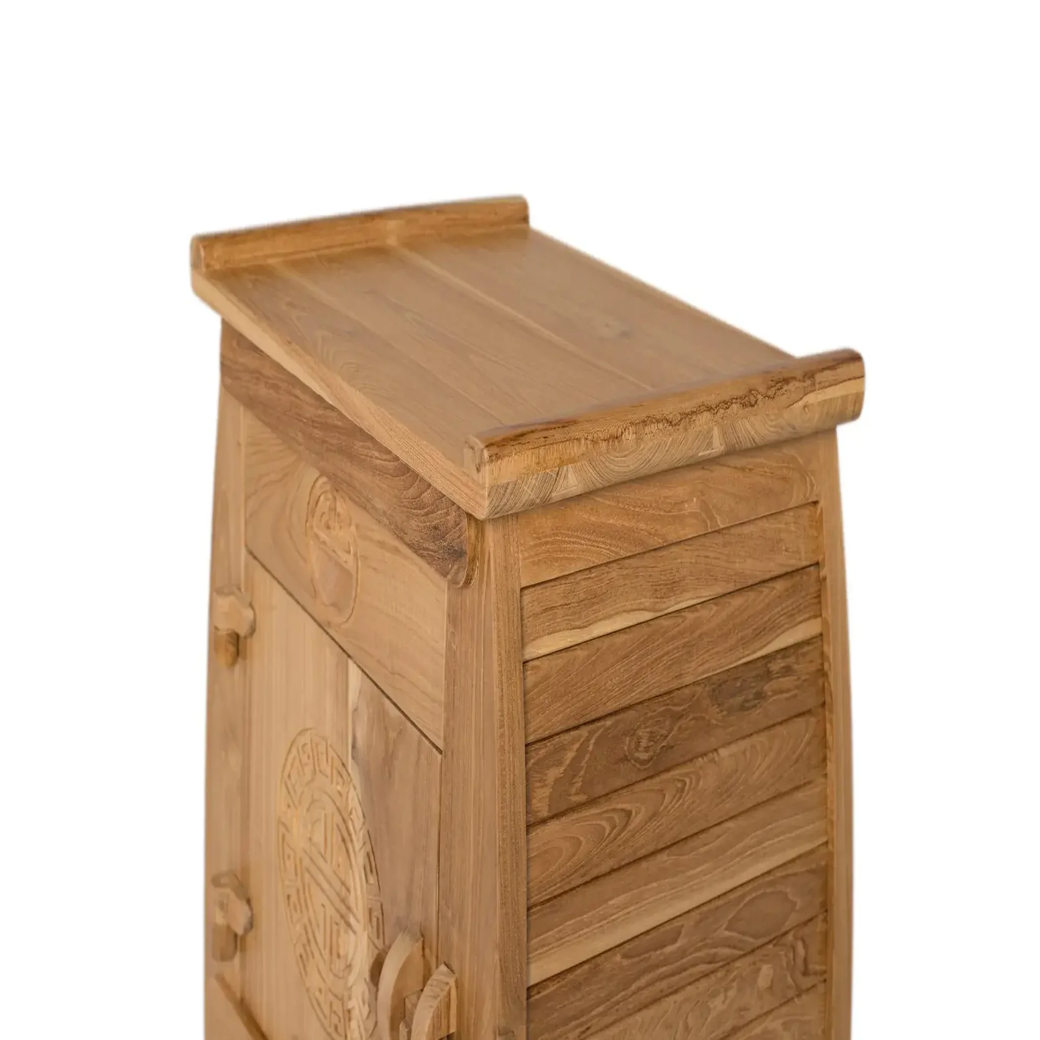 Voir la diapositive 5 : GINER Y COLOMER SL Table de chevet en bois de teck 54 cm style colonial oriental