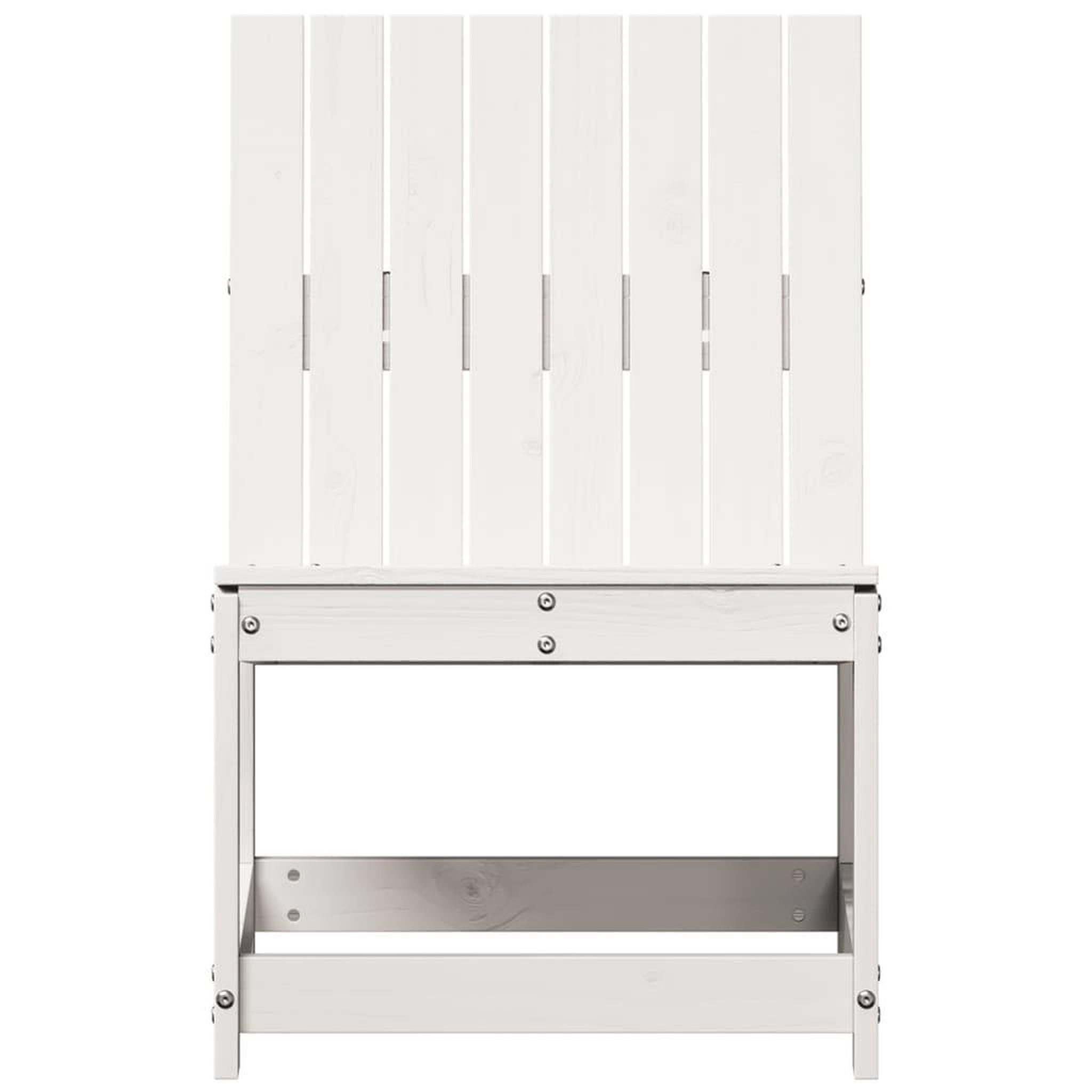 Voir la diapositive 4 : VIDAXL Chaise de jardin blanc 50,5x55x77 cm bois de pin massif