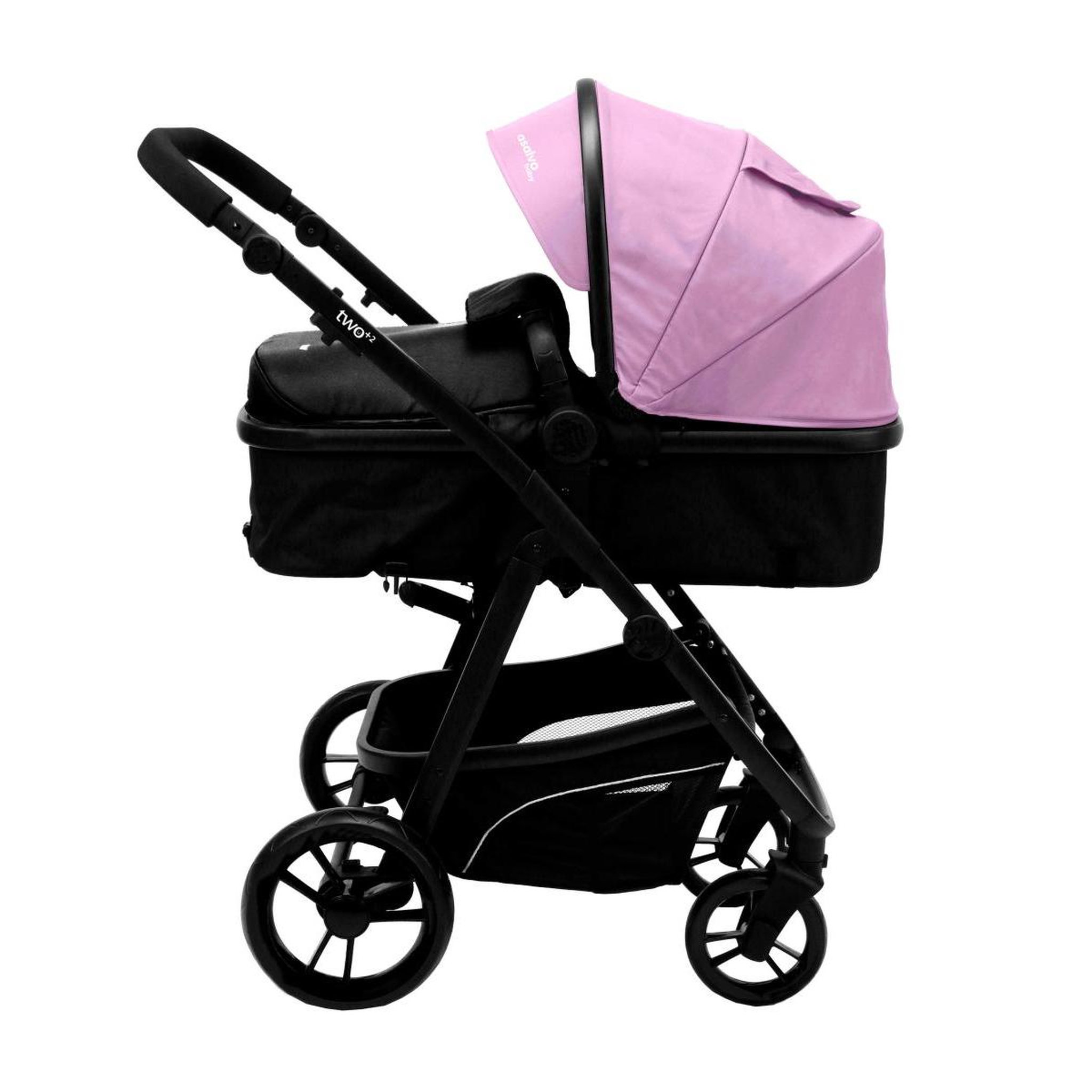 Voir la diapositive 2 : Asalvo Poussette Two + II - Rose noir