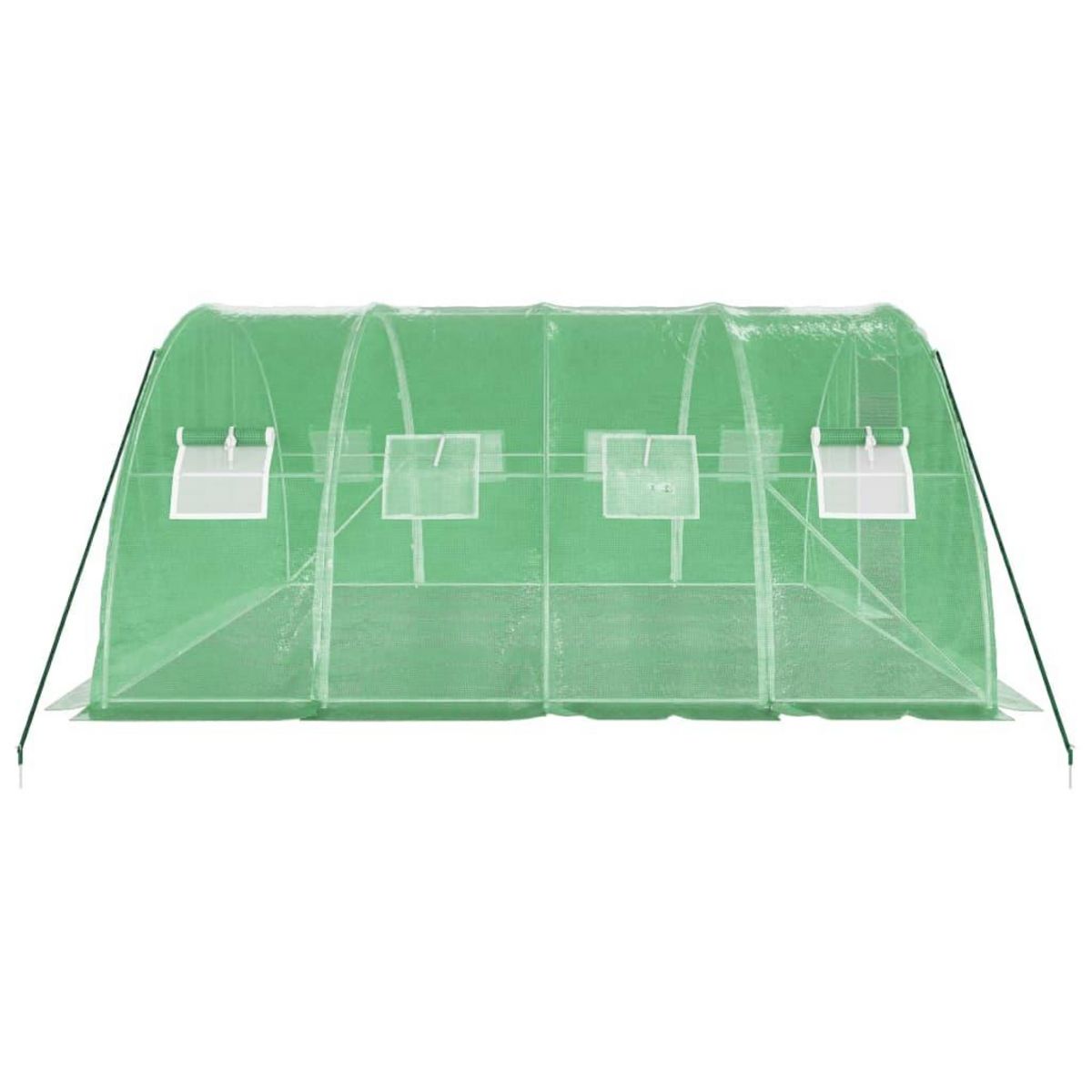 VIDAXL Serre avec cadre en acier vert 16 m^2 4x4x2 m