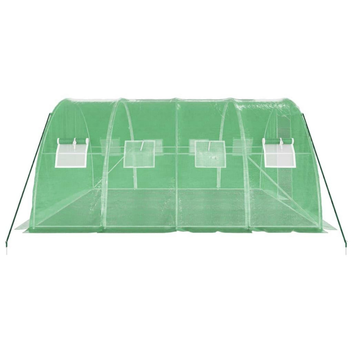 VIDAXL Serre avec cadre en acier vert 16 m^2 4x4x2 m