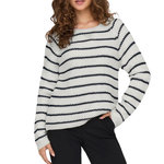 JACQUELINE DE YONG Pull Blanc/Noir Femme JDY Ellen. Coloris disponibles : Noir