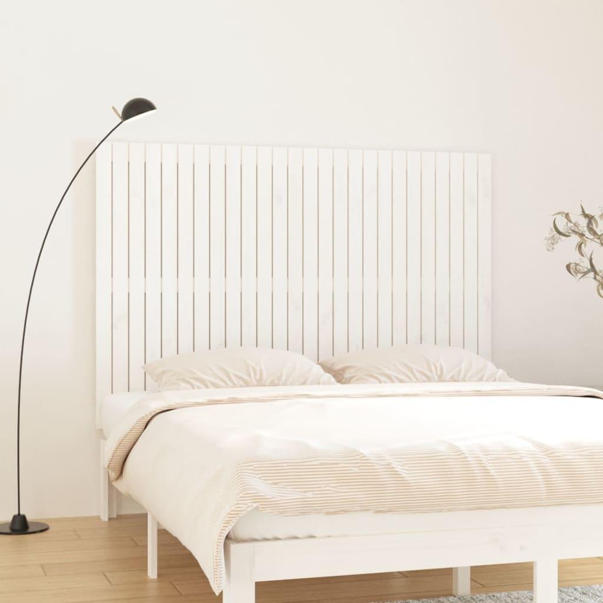 Voir la diapositive 1 : VIDAXL Tete de lit murale Blanc 166x3x110 cm Bois massif de pin