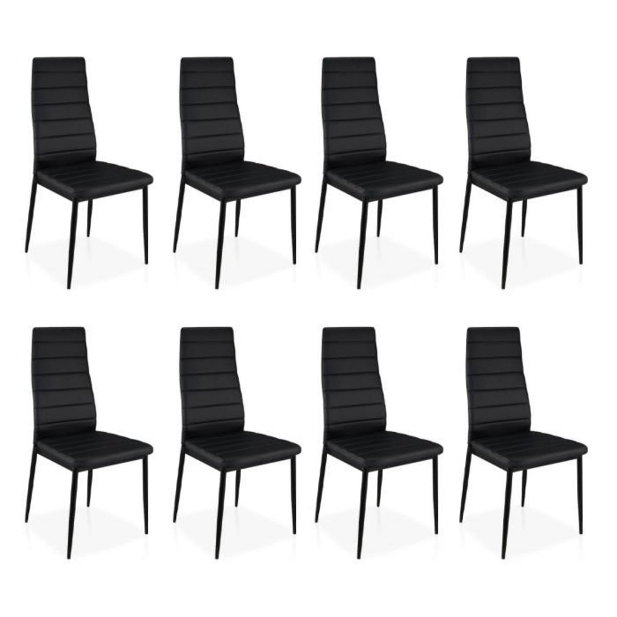 Paris Prix Lot de 8 Chaises Design  Kaïus  95cm Noir