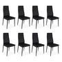 Voir la diapositive 1 : Paris Prix Lot de 8 Chaises Design  Kaïus  95cm Noir