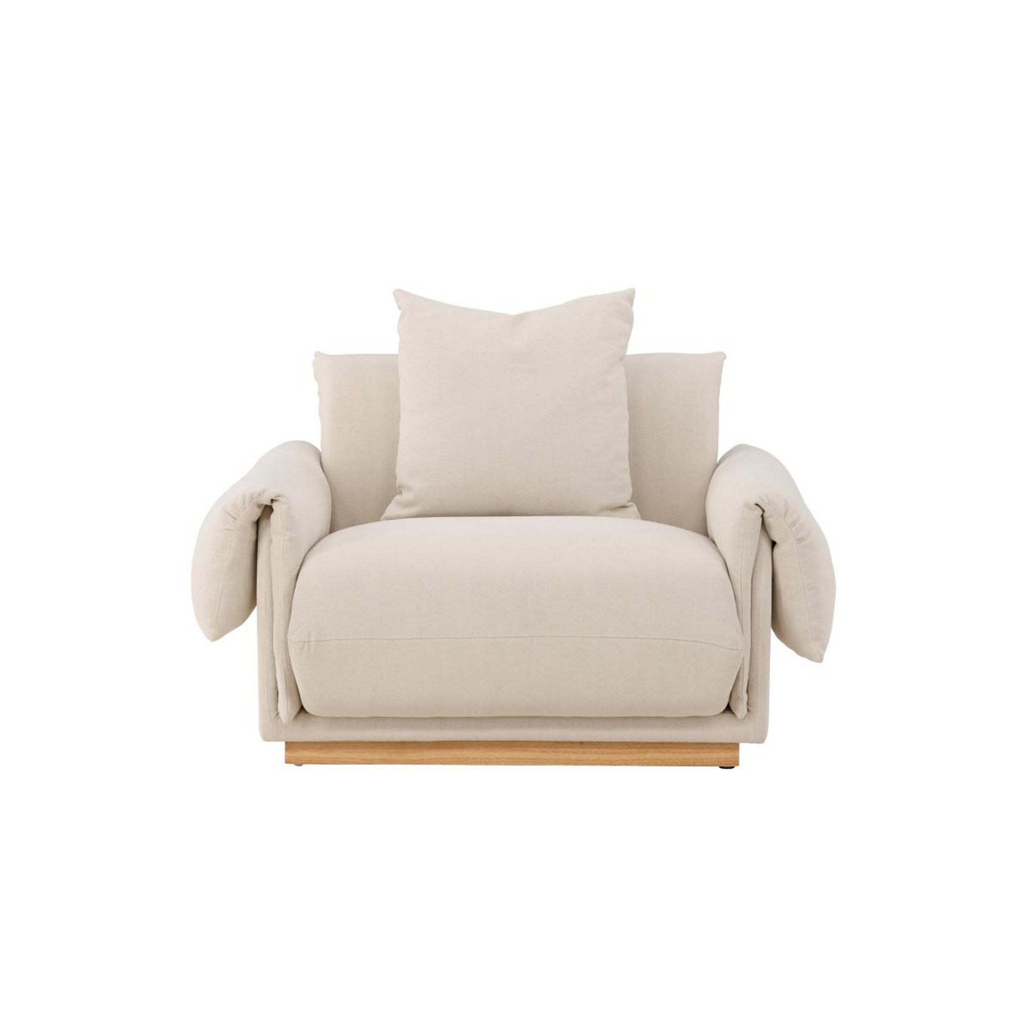 Voir la diapositive 2 : Paris Prix Fauteuil design effet lin  mollosund  118cm beige