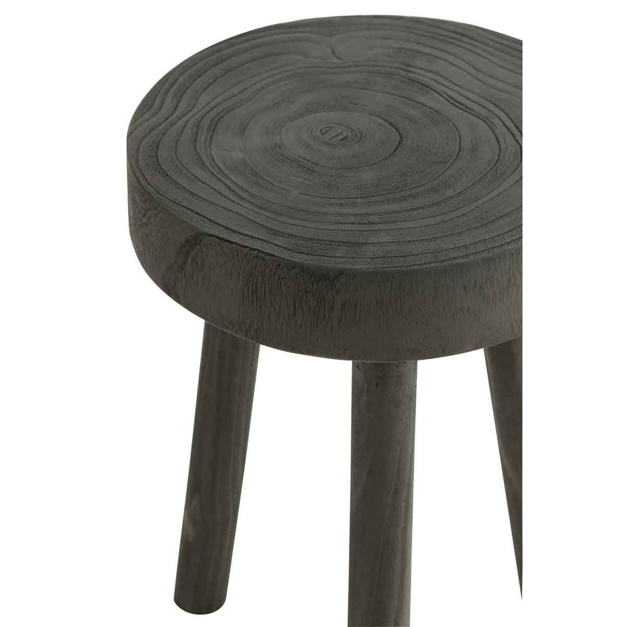 Voir la diapositive 3 : J-LINE Lot de 2 tabourets en bois  jenny  56cm noir