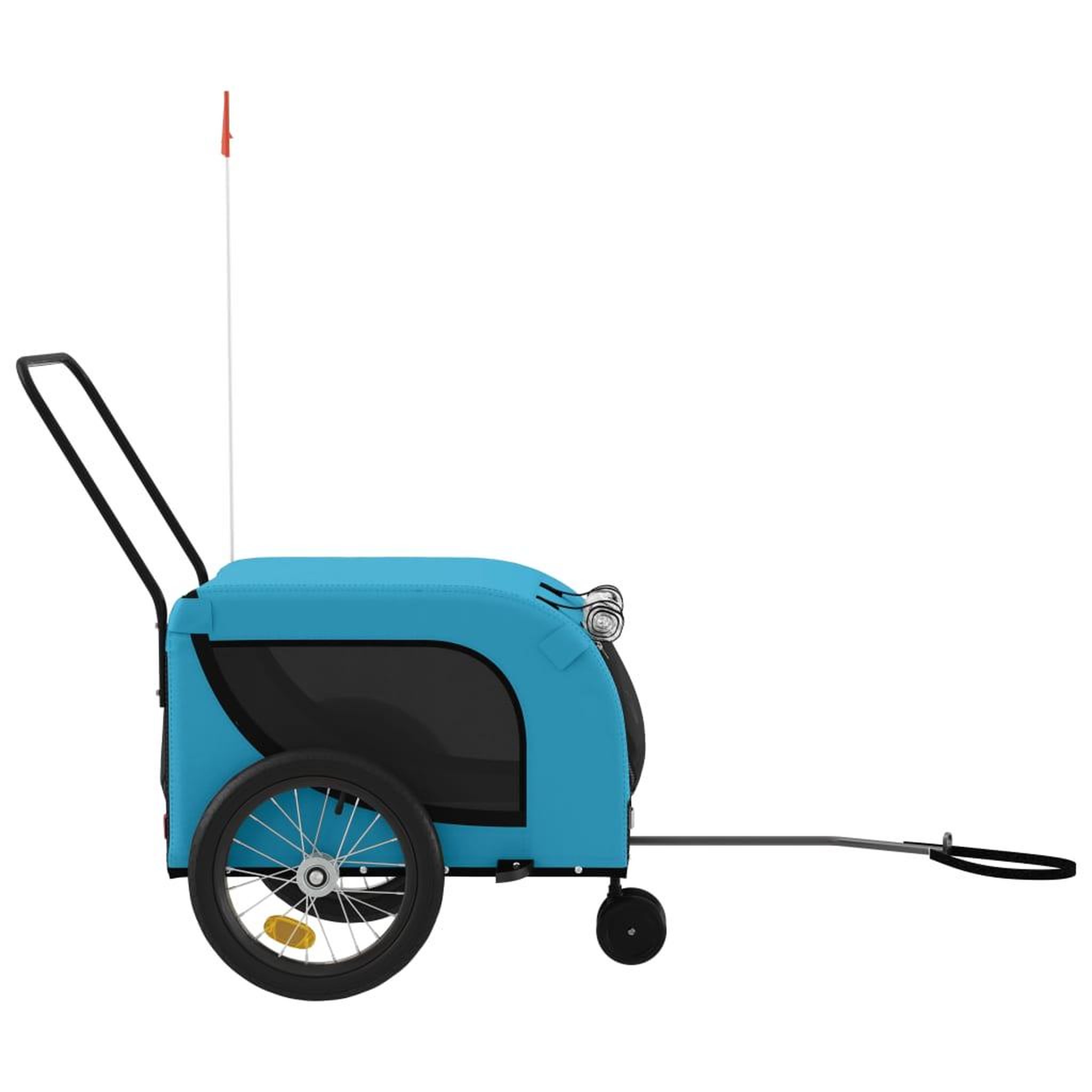 Voir la diapositive 5 : VIDAXL Remorque de velo pour animaux de compagnie bleu et noir