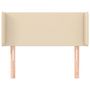 Voir la diapositive 3 : VIDAXL Tete de lit avec oreilles Creme 103x16x78/88 cm Tissu