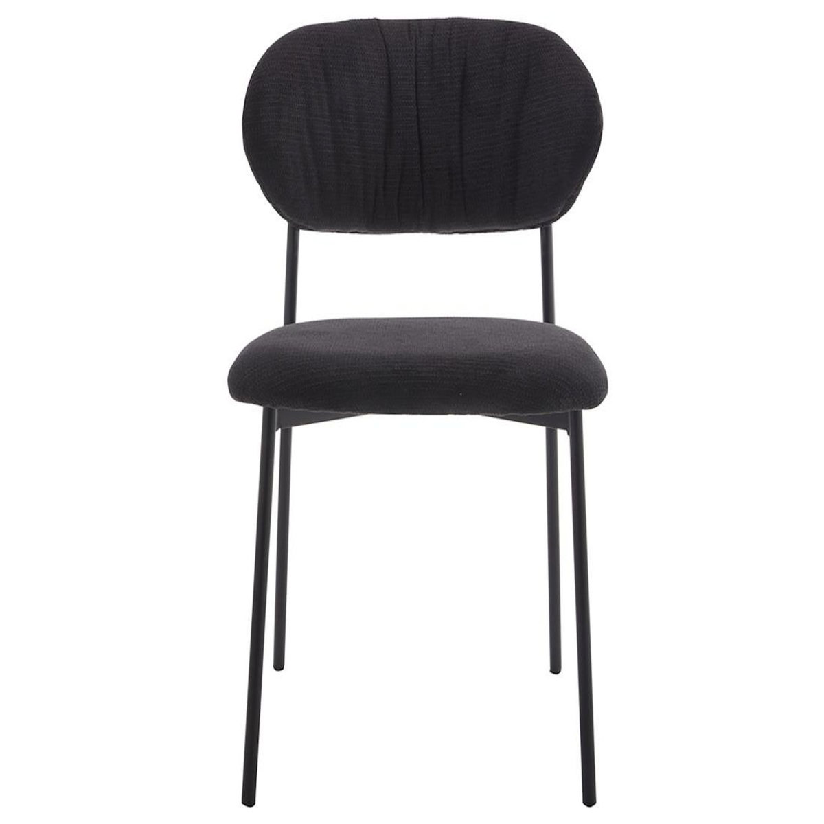 LISA DESIGN Rosita - lot de 4 chaises - en tissu - gris anthracite