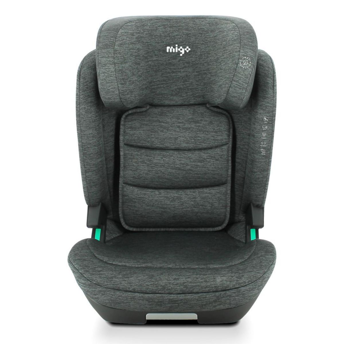 NANIA Migo Siège auto réhausseur enfant Mylo inclinable ISOFIX I-size 100-150cm- groupe 2/3 (15-36kg)- Fixations Isofix ou ceinturé