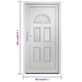 Voir la diapositive 6 : VIDAXL Porte d'entree Blanc 88x200 cm PVC