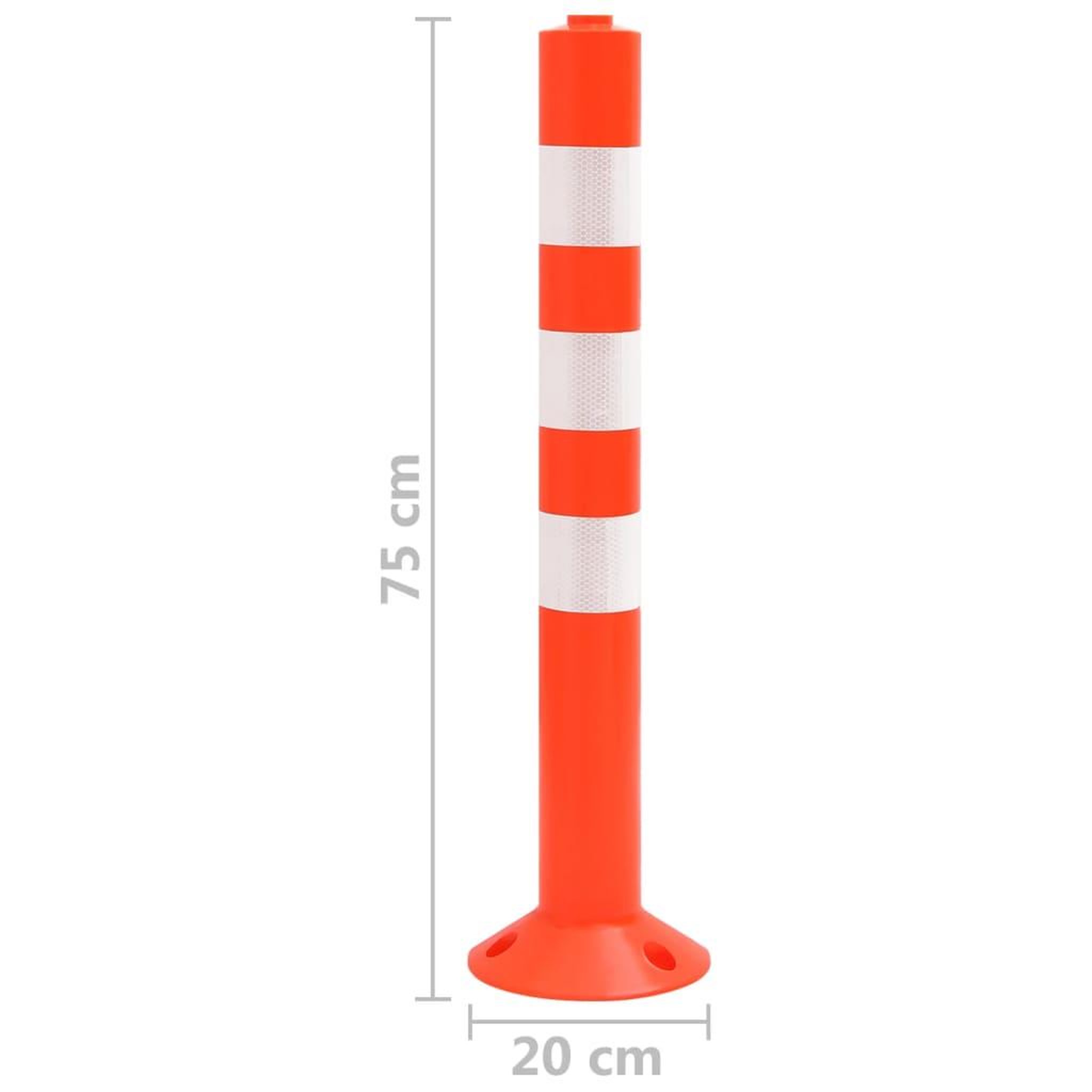Voir la diapositive 6 : VIDAXL Bornes de controle du trafic 10 pcs 75 cm PE