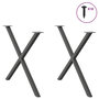 Voir la diapositive 3 : VIDAXL Pieds de table a manger forme de X 2 pcs 90x(72-73) cm acier