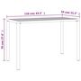 Voir la diapositive 6 : VIDAXL Table a manger de jardin anthracite 110x54x70 cm acier