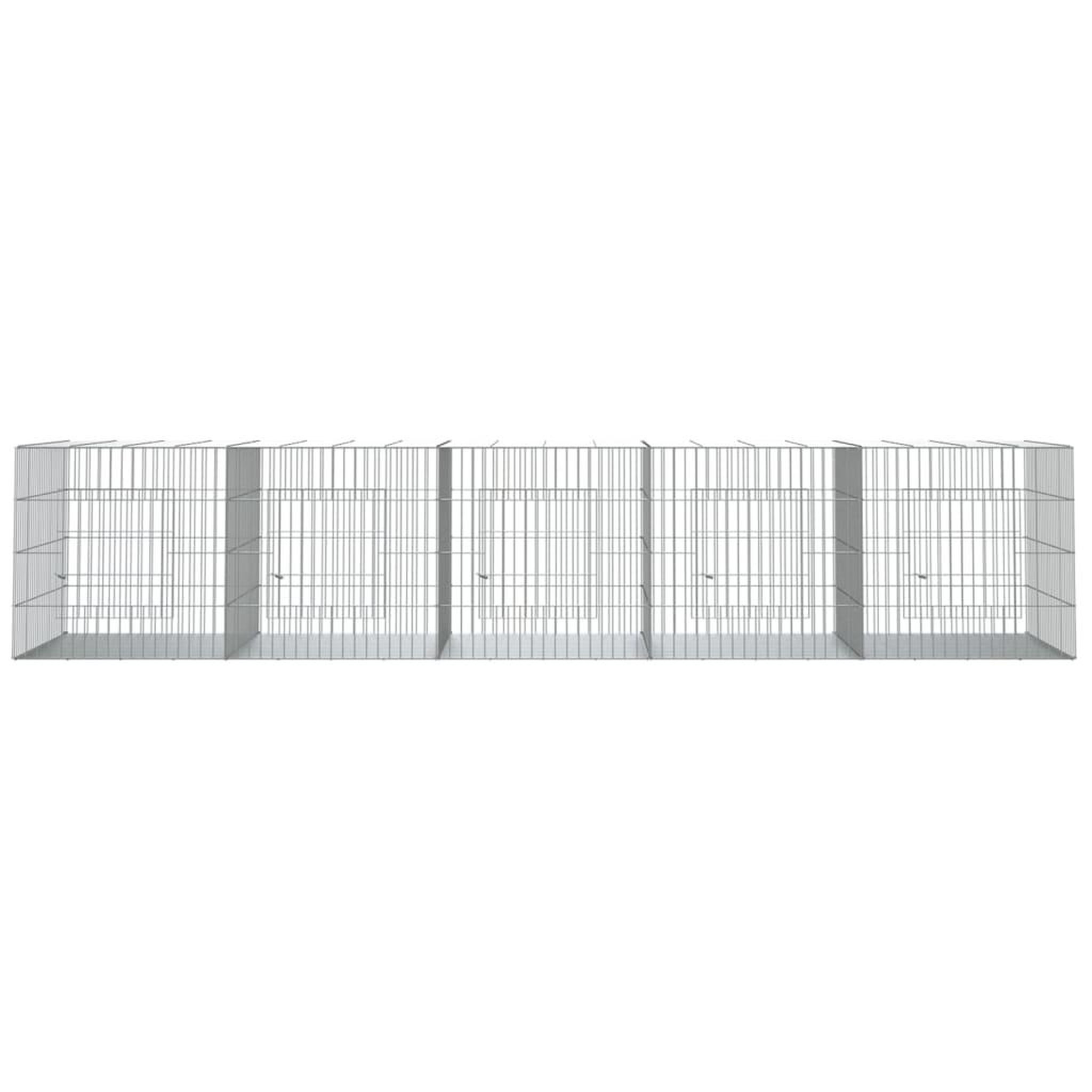 Voir la diapositive 3 : VIDAXL Cage a lapin 5 panneaux 273x79x54 cm Fer galvanise