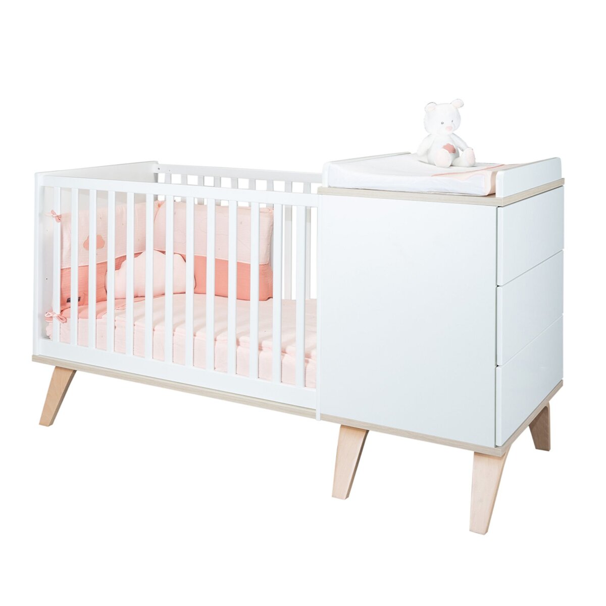 Matelas mousse bébé 60x120 cm GUSTAVE pas cher 