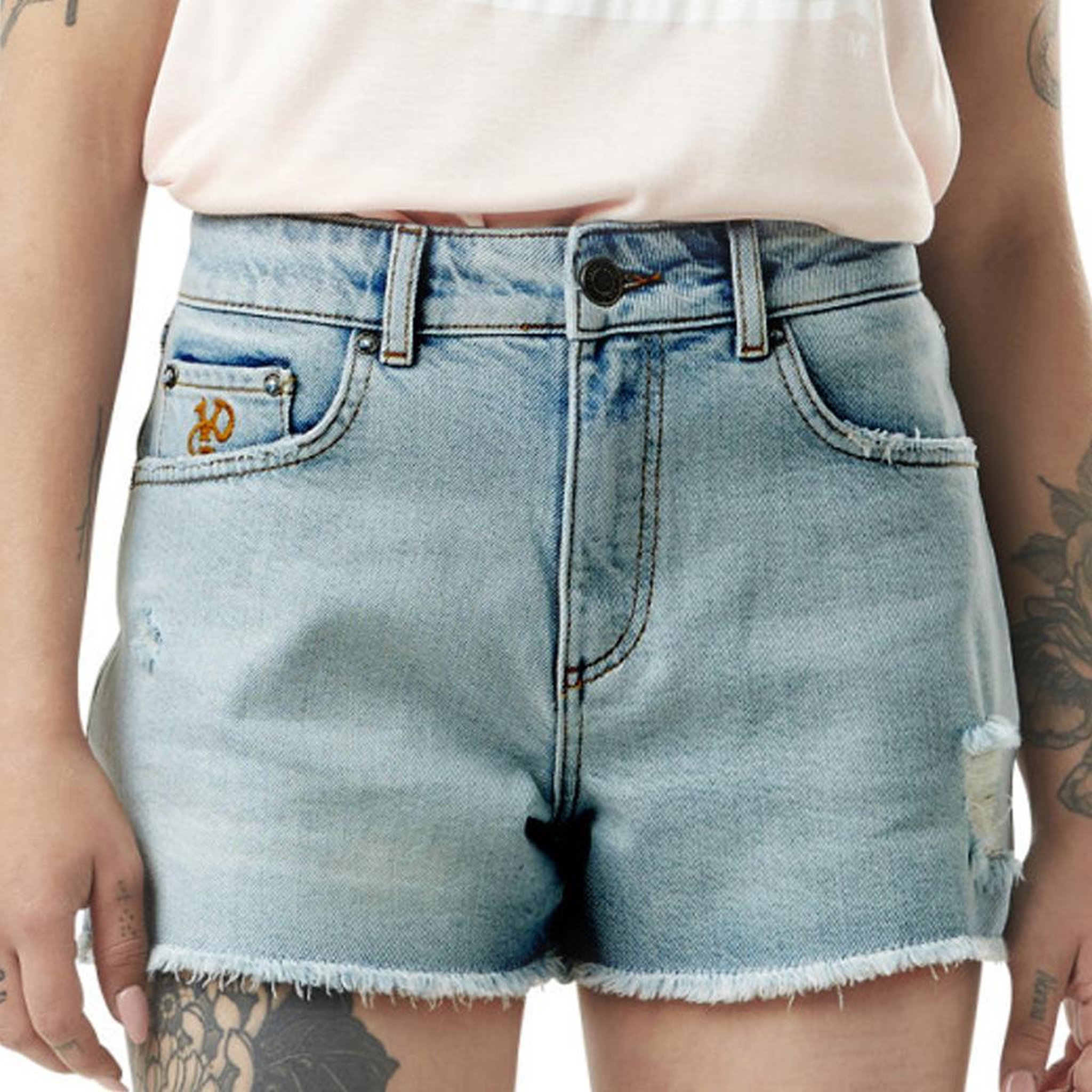 Voir la diapositive 1 : VON DUTCH Short Bleu Femme Von Dutch Brut